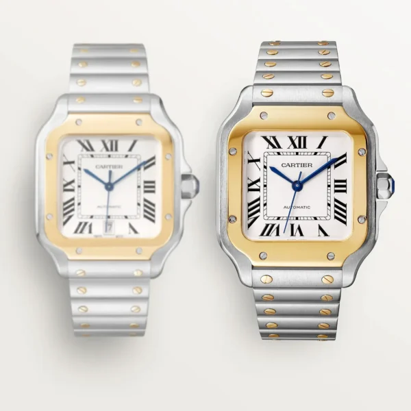 Cartier Santos Large Model Gold Mix W2SA0009 - United Luxury