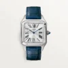 CARTIER SANTOS-DUMONT Large Model Blue Strap WSSA0022 - United Luxury