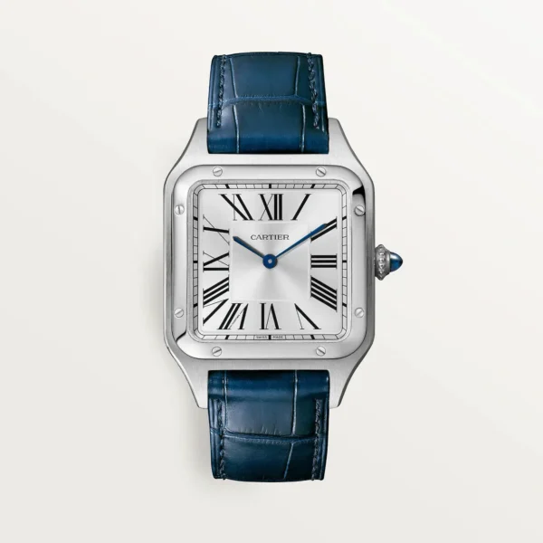 CARTIER SANTOS-DUMONT Large Model Blue Strap WSSA0022 - United Luxury