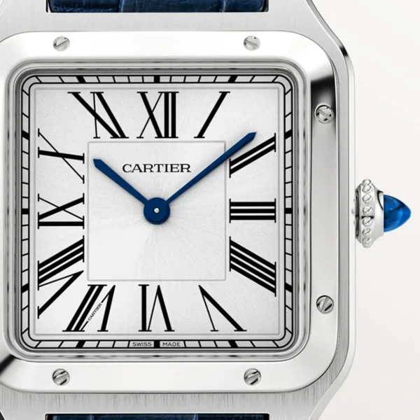 CARTIER SANTOS-DUMONT Large Model Blue Strap WSSA0022 - United Luxury