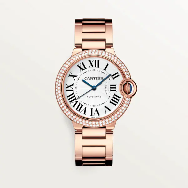 CARTIER Ballon Bleu BLEU Diamond Rose Gold 36mm WJBB0067 - United Luxury