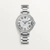 CARTIER Ballon Bleu BLEU Diamond Watch 33mm W4BB0023 - United Luxury