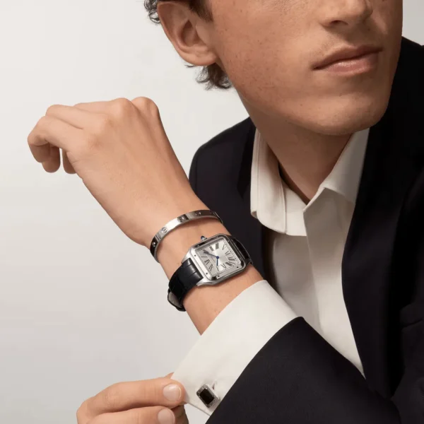 CARTIER SANTOS-DUMONT XL Model Blue Strap WSSA0032 - United Luxury