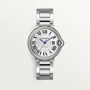 Cartier Ballon Bleu Bleu Silver Diamond 36mm W4BB0024 - United Luxury