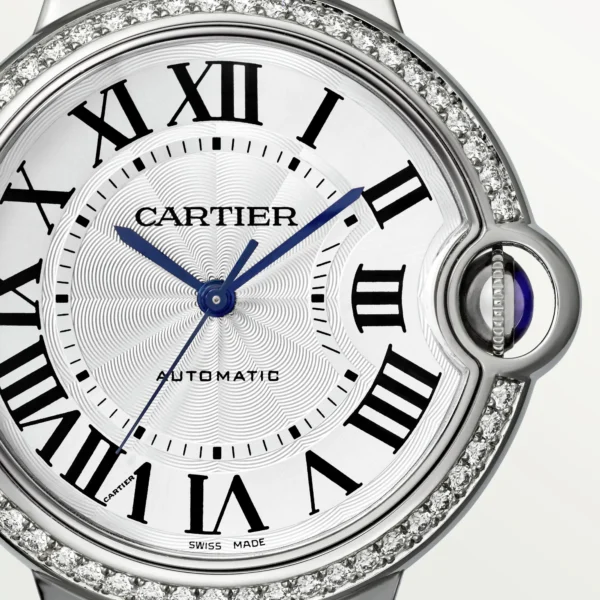 Cartier Ballon Bleu Bleu Silver Diamond 36mm W4BB0024 - United Luxury