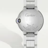 Cartier Ballon Bleu Bleu Silver Diamond 36mm W4BB0024 - United Luxury