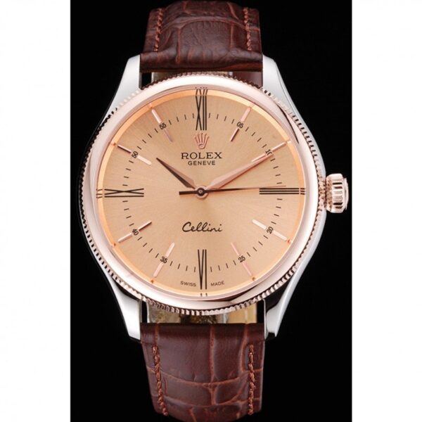 Replica Rolex Cellini 39/40mm Orange Dial 622840 - United Luxury