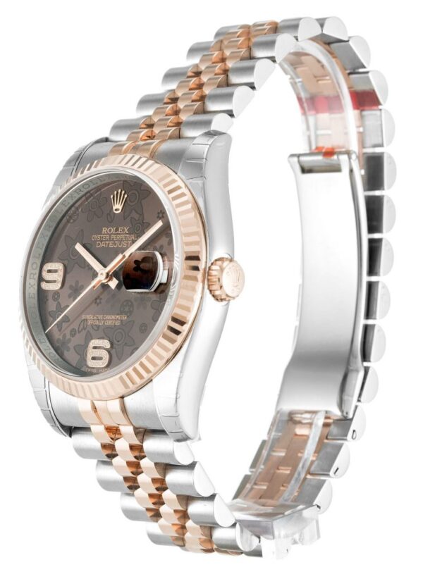 Replica Rolex Datejust 36mm Chocolate Floral Dial 116231 - United Luxury