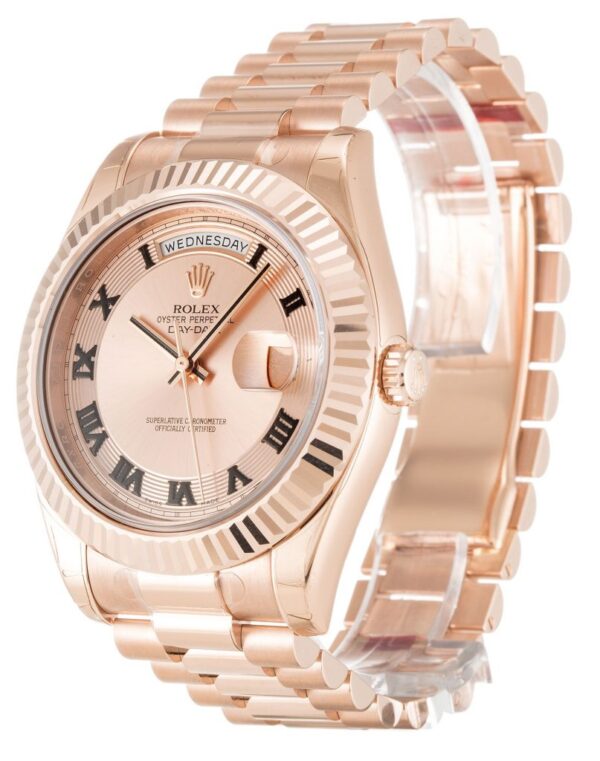 Replica Rolex Day-Date II 41mm Rose Dial 218235 - United Luxury