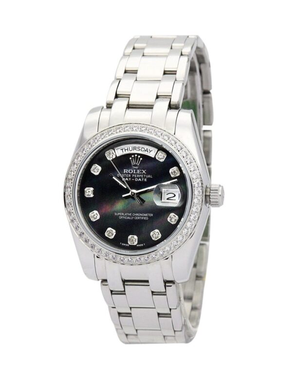Replica Rolex Day-Date 36mm Black Dial 118346 - United Luxury