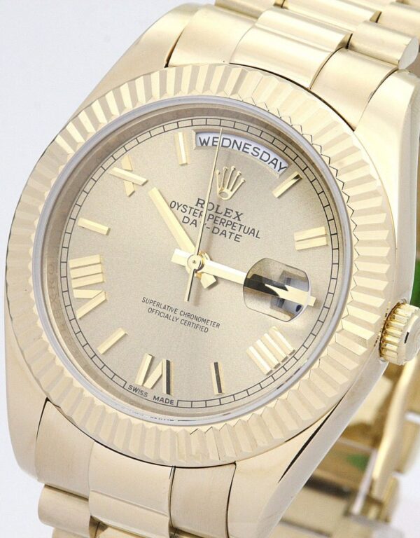 Replica Rolex Day-Date II 41mm Gold Dial 218238 - United Luxury
