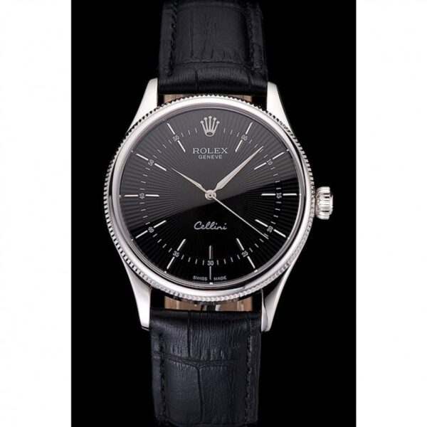 Superclone Rolex Cellini 38mm Black Dial REP016809 - United Luxury