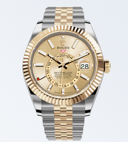 Rolex Sky-Dweller Jubilee Steel Yellow Gold Dial - United Luxury