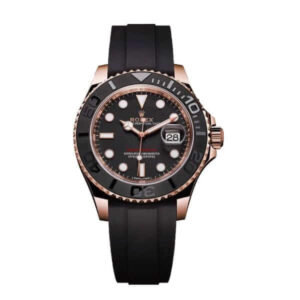 Rolex Yacht-Master 40 116655 SATS Rose Gold Automatic Rubber Black Dial Replica - United Luxury