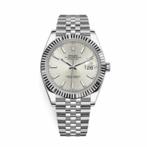 Datejust 41 126334 Silver Index Dial Steel And White Gold Jubilee Replica - United Luxury