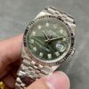 Rolex Datejust 36mm Green Palm Diamond Dial Steel Fluted Bezel - 126234 - United Luxury