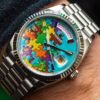 Day-Date Rolex Day-Date 36 President White Gold Jigsaw Emoji Puzzle Dial 128239 - United Luxury