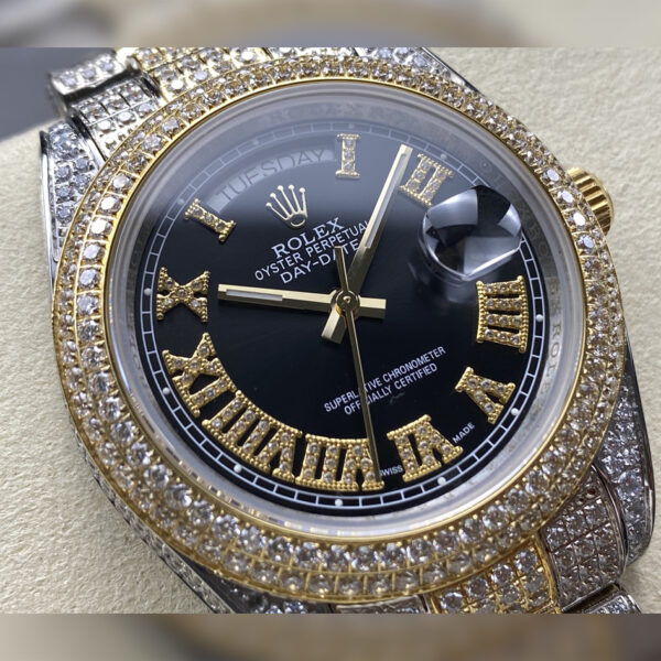40MM Custom Full-Diamond Day-Date - United Luxury