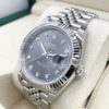 Rolex Datejust 41 White Gold/Steel Slate Diamond Dial Fluted Bezel Jubilee Bracelet 126334 - United Luxury