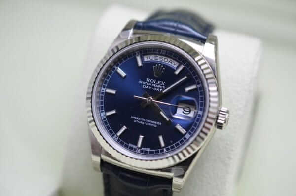 Rolex Day-Date 118139-0004 V5 Stainless Steel Blue Dial Replica - United Luxury