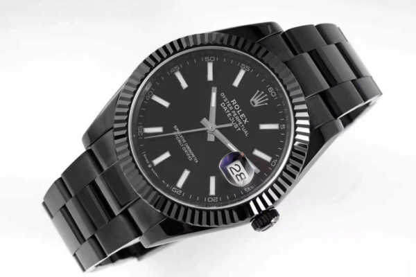 Rolex Datejust 41mm Oystersteel Y Esfera Negra En Oro Blanco - United Luxury