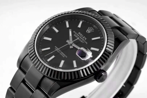 Rolex Datejust 41mm Oystersteel Y Esfera Negra En Oro Blanco - United Luxury