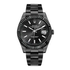 Rolex Datejust 41mm Oystersteel Y Esfera Negra En Oro Blanco - United Luxury