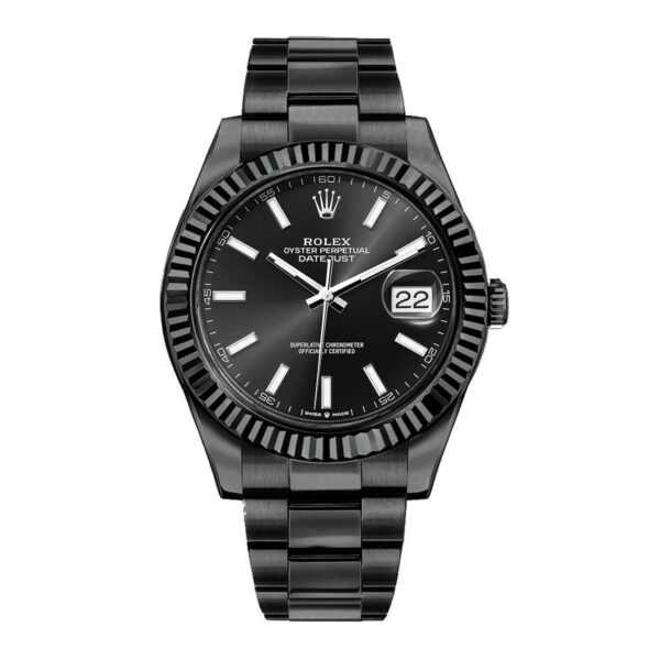 Rolex Datejust 41mm Oystersteel Y Esfera Negra En Oro Blanco - United Luxury