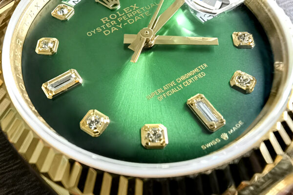 Rolex Day-Date 118238 Yellow Gold Green Dial Replica - United Luxury