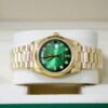 Rolex Day-Date 118238 Yellow Gold Green Dial Replica - United Luxury