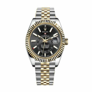 Rolex Sky-Dweller 326933 Steel Gold Black Dial Replica - United Luxury