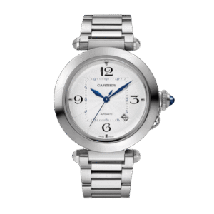 Pasha de Cartier watch 41 mm silvered flinqué dial - United Luxury