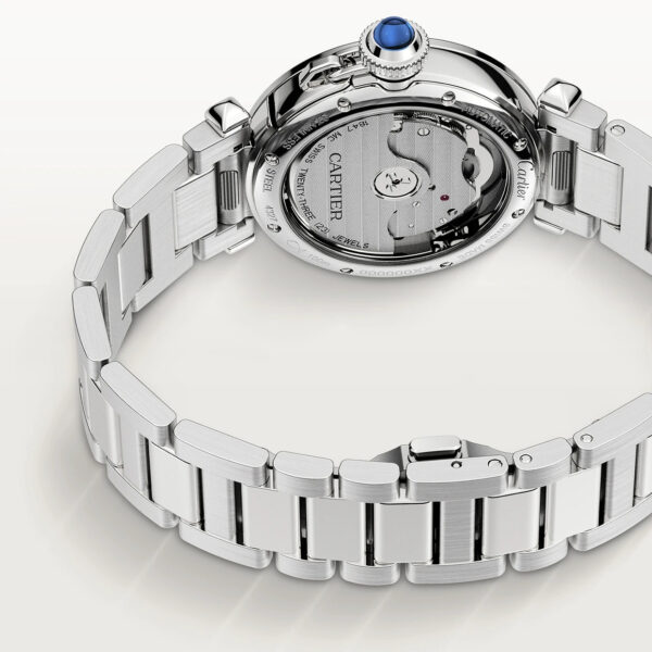 Pasha de Cartier watch 35 mm silvered flinqué dial - United Luxury