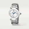 Pasha de Cartier watch 35 mm silvered flinqué dial - United Luxury