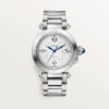 Pasha de Cartier watch 35 mm silvered flinqué dial - United Luxury