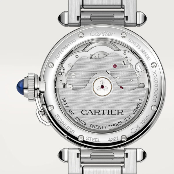 Pasha de Cartier watch 35 mm silvered flinqué dial - United Luxury