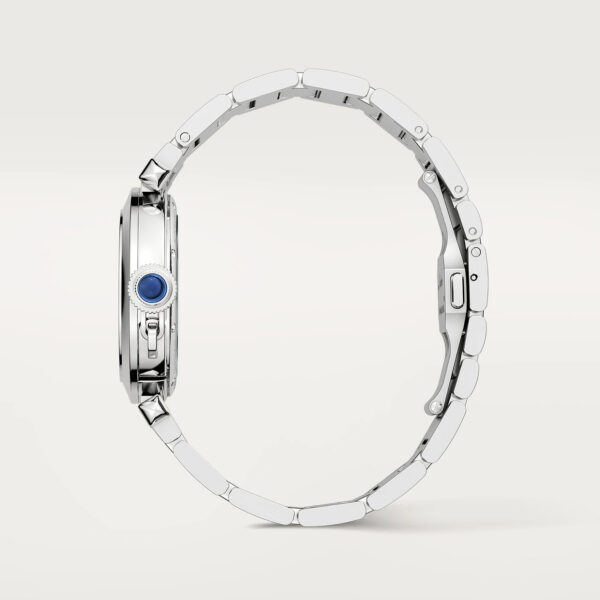 Pasha de Cartier watch 35 mm silvered flinqué dial - United Luxury