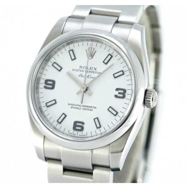 Rolex Air King Stainless Steel White Dial 114200 Replica - United Luxury