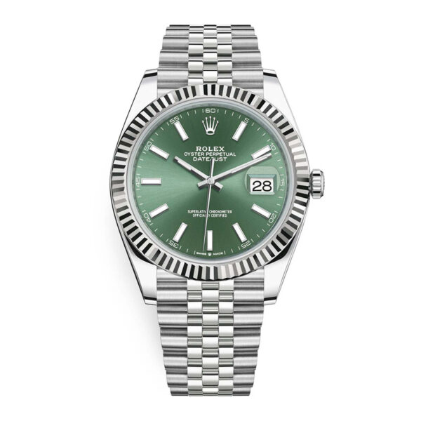Datejust 41mm Mint Green Dial Fluted Bezel 126334 - United Luxury