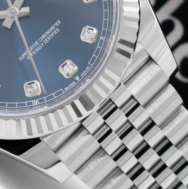Rolex Datejust 41 Bright Blue Diamond Dial, Steel & White Gold, 126334 - United Luxury
