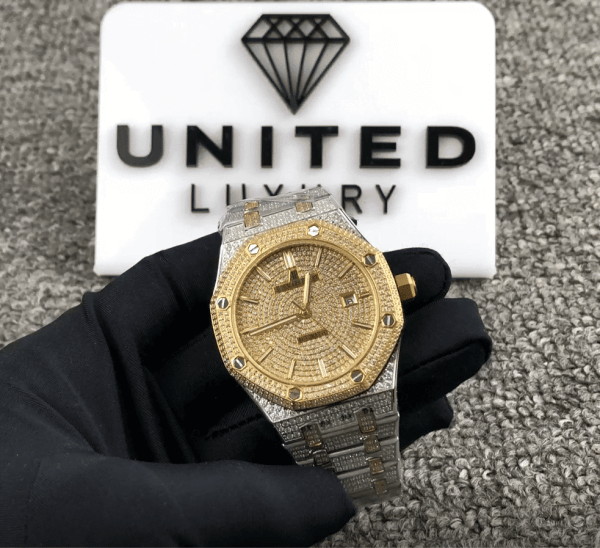 Audemars Piguet Royal Oak Iced Out Yellow Gold Replica - United Luxury