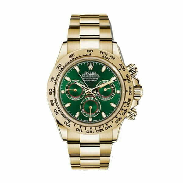 Rolex Cosmograph Daytona Oyster Yellow Gold Green Dial 116508-0013 Replica - United Luxury