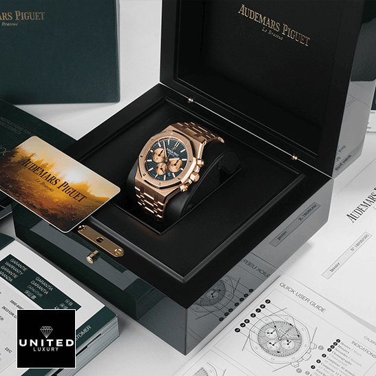 Audemars Piguet Royal Oak Blue Dial Replica in the ap box