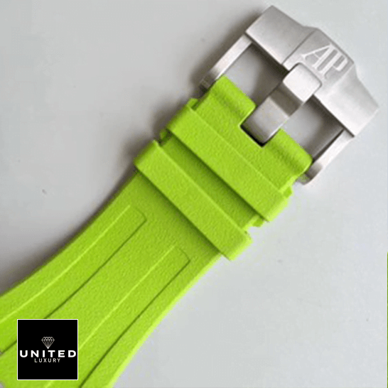 Audemars Piguet Royal Oak Green Rubber Bracelet Replica stainless steel clasp