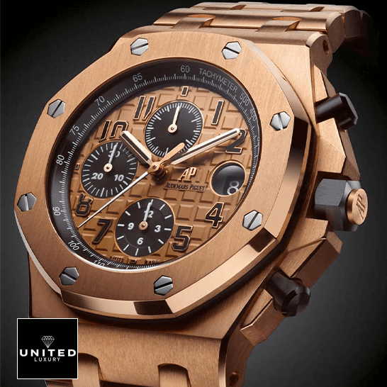 Audemars Piguet Royal Oak Offshore Rose Gold Replica black background