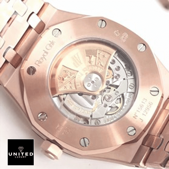 Audemars Piguet Royal Oak Rose Gold 15400OR.OO_.1220OR Replica upside close view