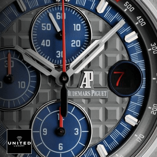 Audemars Pi?guyet Gray Blue Dial Replica close analog view