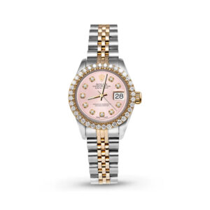 Rolex Datejust Diamond Bezel Watch 26mm Pink Dial - United Luxury