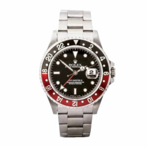 Rolex GMT-Master II Red & Black Bezel Black Dial Coke 16710 Oyster Replica - United Luxury