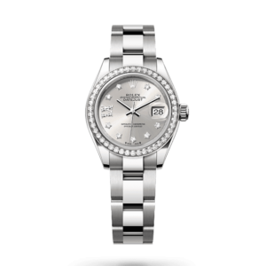 Rolex Lady Datejust 28 White Gold Steel Silver Diamond IX Dial Replica watch - United Luxury